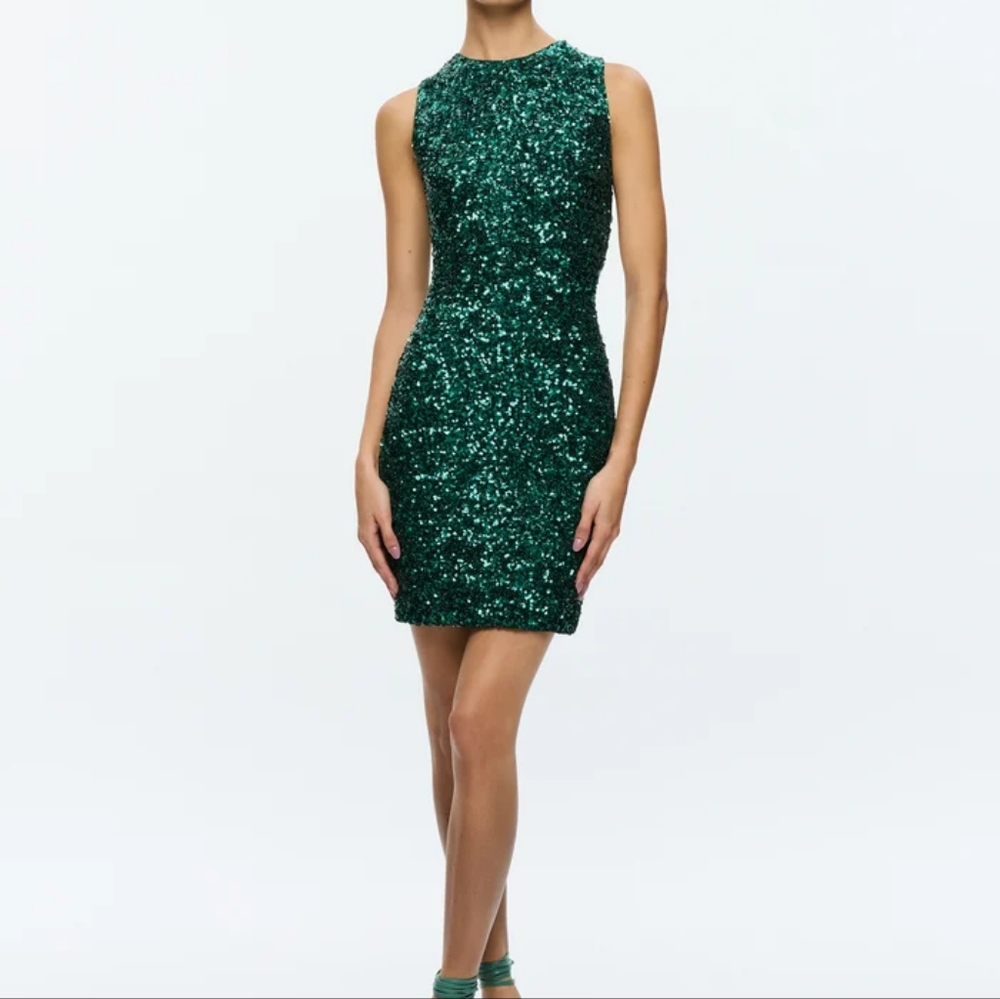 Alice + Olivia Coley Sequin Mini Dress